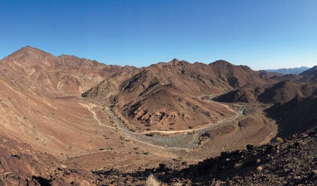 Mountains of mantle rocks in Oman.