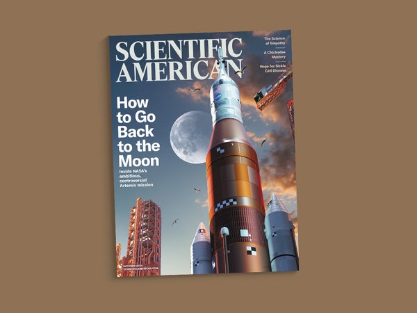 Cover of the October 2024 issue of Scientific American against a brown background