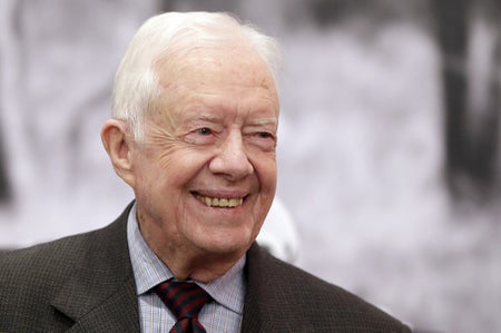 Jimmy Carter smiles at NYC event