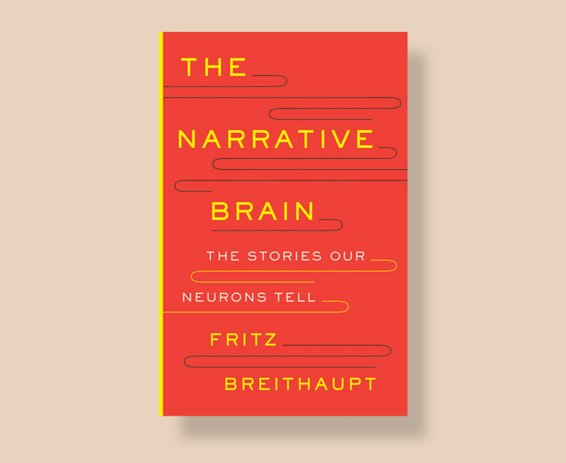 Cover of the book The Narrative Brain against a beige background